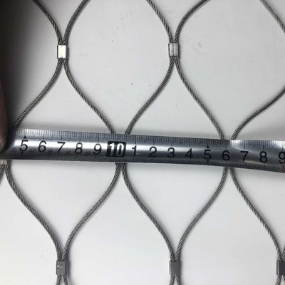 Cabo de aço de 2mm com malha de aço inoxidável de 50X50mm para cercas de zoológico com absorção de impacto, sem bordas afiadas e à prova de fogo