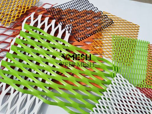 PVDF Alumínio Expandido Metal Mesh 5,5 mm 6,0 mm revestimento de parede fachadas ventiladas