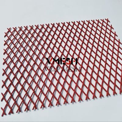 Painel de malha metálica de alumínio de diamante expandido decorativo para parede