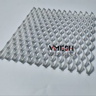 Pequeno buraco de aço de malha expandida de forma de diamante edifício fachada decorativa