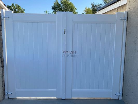 Facil montar vedação de privacidade de PVC branco anti-ultravioleta vedação de casa de vinil