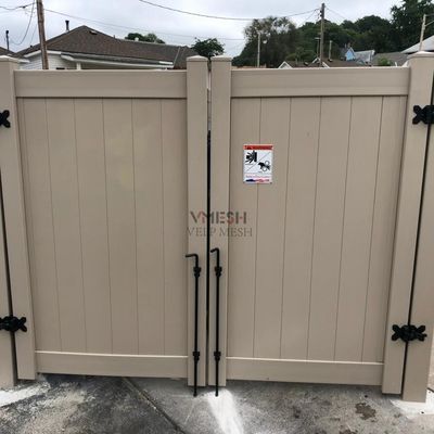 Painéis de cerca de privacidade em PVC branco 6x8 pés, baixa manutenção