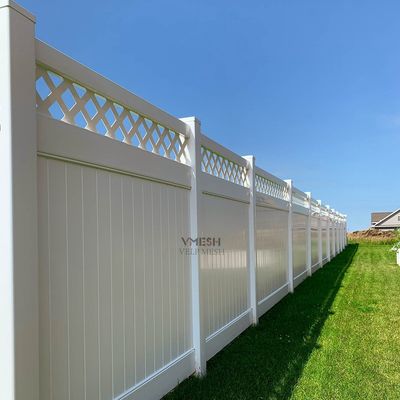6Ft jardim exterior branco barata PVC Vinyl Grelha vedação de privacidade