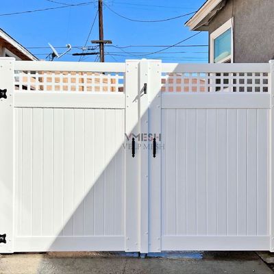 6Ft jardim exterior branco barata PVC Vinyl Grelha vedação de privacidade