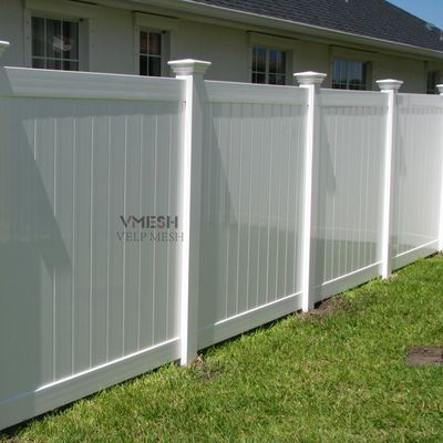 Facil montar vedação de privacidade de PVC branco anti-ultravioleta vedação de casa de vinil
