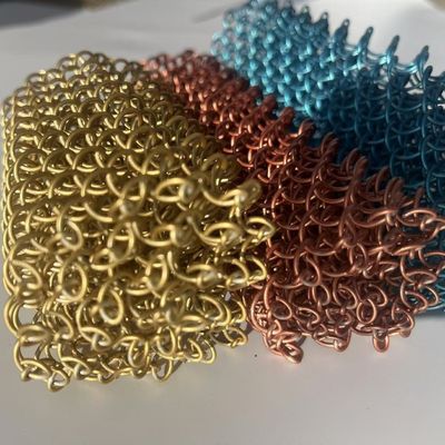 Metal Coil Drapery Metal Mesh Curtain Mesh For Space Partition Room Divider