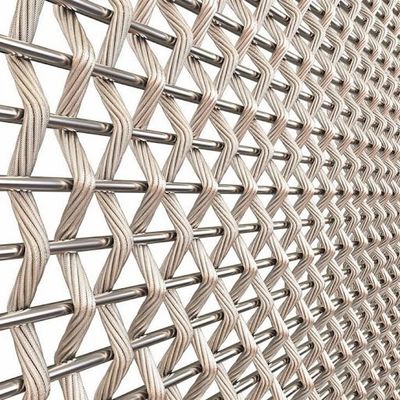 Malha de aço inoxidável malha de arquitetura de fios tecidos para revestimento de fachada