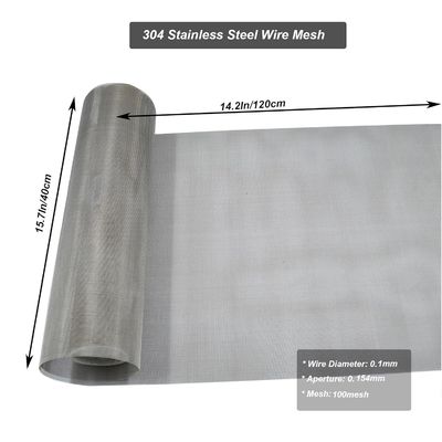 Painel de filtro de malha de arame de aço inoxidável 304 - Tamanhos de malha de 7x7 a 80x80