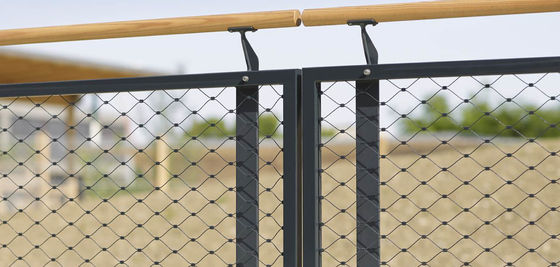 Rede de cabos de aço inoxidável para arquitetura Diamante tela flexível zoológico Animal enclosure seguro