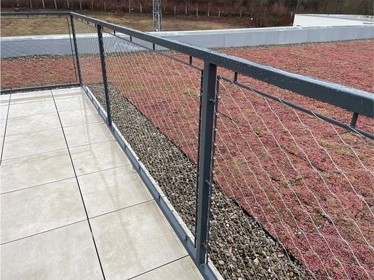 Malha de Cabo de Aço Inoxidável Flexível com Formato de Furo Diamante Resistente aos Raios UV e 10 Anos de Garantia para Cerca de Segurança