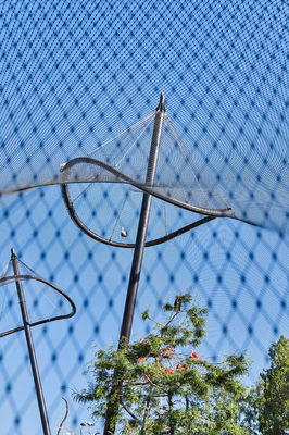 Rede de cabos flexíveis em aço inoxidável para balaustrada, rede de proteção para corrimão