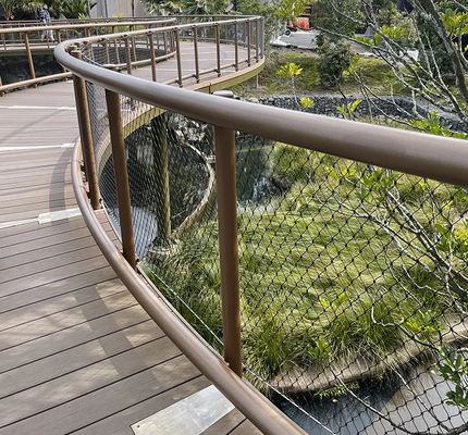 Malha de Cabo de Aço Inoxidável Flexível com Formato de Furo Diamante Resistente aos Raios UV e 10 Anos de Garantia para Cerca de Segurança