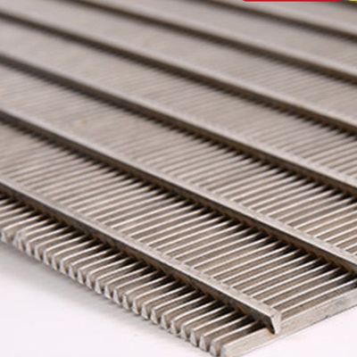 Painel de filtro de tela de fio de cunha de aço inoxidável com ranhuras