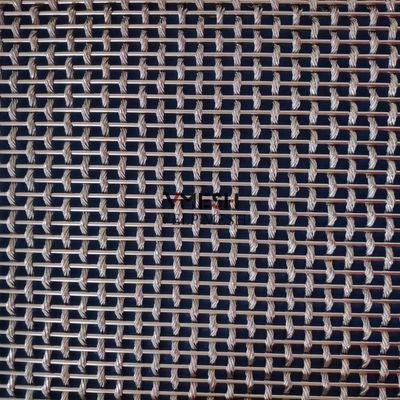 Façade metálica decorativa de malha de arame com aço inoxidável de malha de arame tecido de diâmetro 1mm-4mm