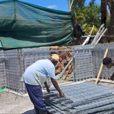 Malha Hy Rib de Aço Galvanizado para Cofragem de Concreto na Construção de Piscinas na África