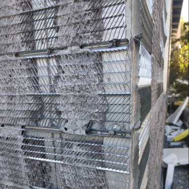 Forro de malha de fibras de aço galvanizado 1,1 m x 3 m