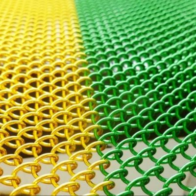 Stainless Steel Alulinum Material Cascade Coil Drapery Wire Mesh Curtains