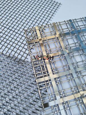 Acero inoxidável Metal Arquitetônico Cooper Ouro Bronze Design de interiores Cortina Decorativa Cortinas de malha metálica tecida