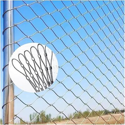 SS316 Malha de fio de corda de aço inoxidável, tecida flexível para protecção de varandas de aviários