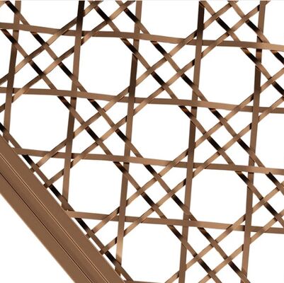 Painel de malha tecido fio liso de aço inoxidável da personalização para a decoração interna