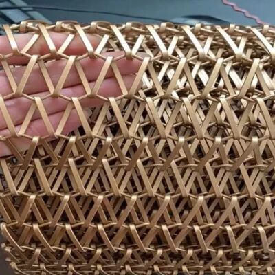 Malha espiral arquitetônica de aço inoxidável da correia transportadora do Weave do fio liso para construir