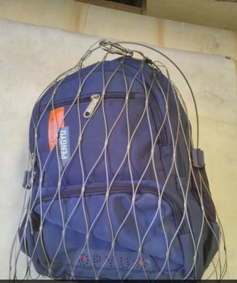 Saco de malha flexível do protetor da trouxa da malha da corda de fio do cabo virolado de aço inoxidável de grande resistência