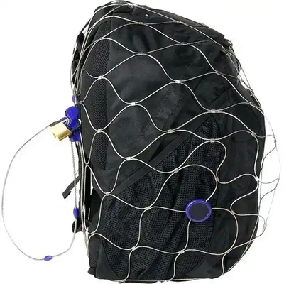 Saco de malha flexível do protetor da trouxa da malha da corda de fio do cabo virolado de aço inoxidável de grande resistência