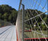 304 316 corda inoxidável de aço Mesh Flexible Bridge Protection Handrail