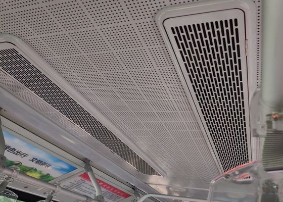 Painel metálico perforado de alumínio com fenda para fachadas decorativas
