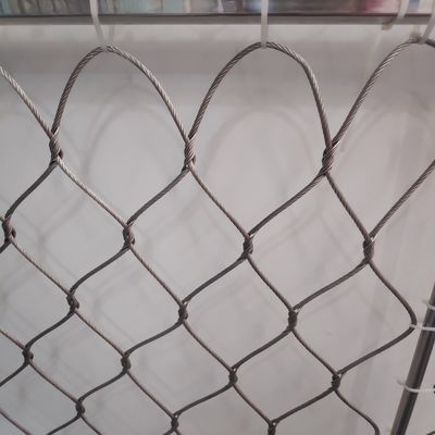 SS304 7*7 Rede de malha de arame elétrico flexível para cercas de zoológicos