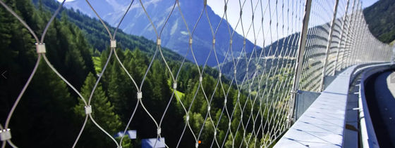Malha de Cabo de Aço Inoxidável de 3mm, Trama 7x7, para Cercas de Zoológicos e Aeroportos