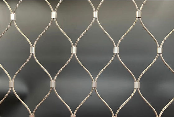 304/316 de balcão que cerca o fio de corda de aço inoxidável Mesh Diamond Hole