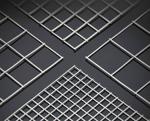 Painéis de malha de arame soldada galvanizada de 25x25mm para cercas decorativas