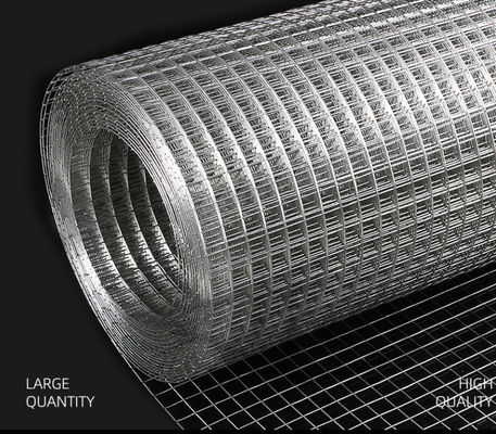 Rolo de tela de arame soldado de ferro galvanizado de 1x1 pol. para construção