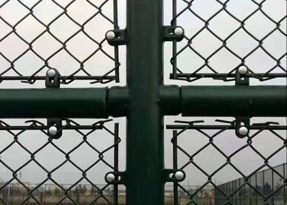 Cerca de elos de corrente verde galvanizada por imersão a quente, altura 1,5m 2,0m