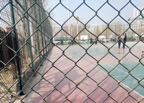 Cerca de elos de corrente verde galvanizada por imersão a quente, altura 1,5m 2,0m