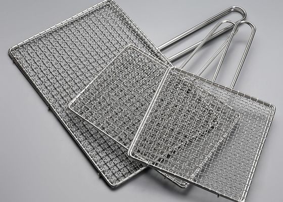 Grelha de Churrasco em Aço Inoxidável 304 Malha de Arame 450x600mm Grau Alimentício