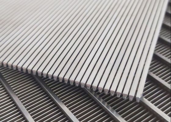 Tela de Fio Cunha de Aço Inoxidável 316 com Fenda de 100 Micron e Flange