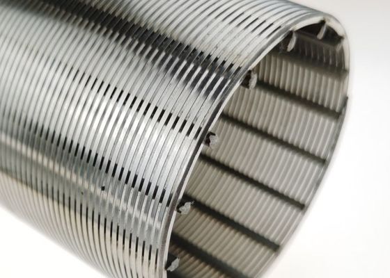 Tela de Fio Cunha de Aço Inoxidável 316 com Fenda de 100 Micron e Flange
