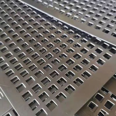 PVDF Decorativo Alumínio Quadrado Furo Perforado Rede Metálica Para Cortina de Parede