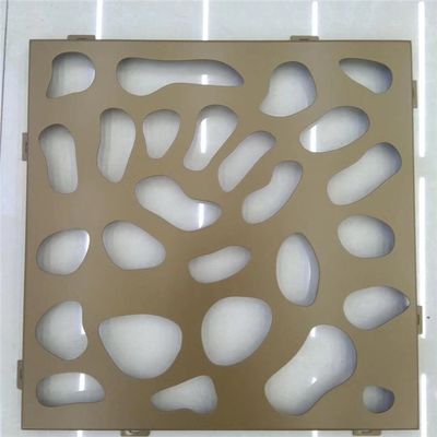 Folha de metal perforada de alumínio revestida com PVC para decoração de interiores