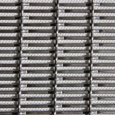 Malha de arame tecido crimpado galvanizado em aço inoxidável