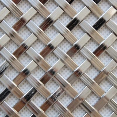 Malha de arame tecido crimpado galvanizado em aço inoxidável