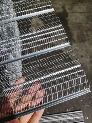 Tela de estuque galvanizada para parede, distância entre nervuras de 100m, nervura alta