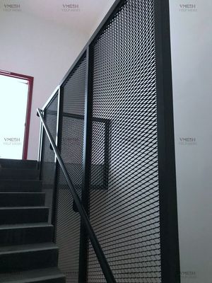 Metal expandido galvanizado aumentado revestido da rede de arame do diamante da cor do pó para a cerca de segurança interna