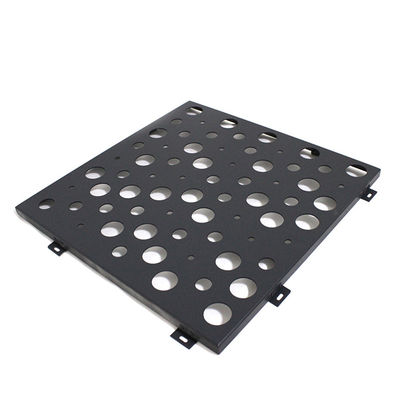 placa de metal perfurada do furo irregular preto da cor para a parede de cortina