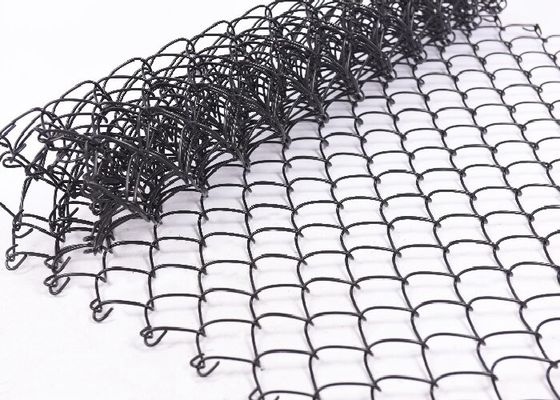 Fio revestido/galvanizado Mesh Fence For Sports Playground do PVC do diamante do elo de corrente