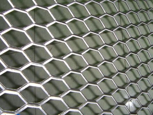 Grelha de malha de metal expandido galvanizado Furo hexagonal de diamante