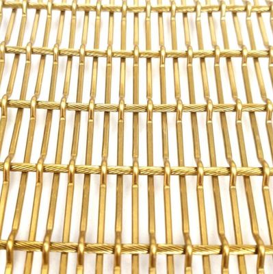 Rede de arame tecida painel de aço inoxidável decorativo da fachada do metal do revestimento