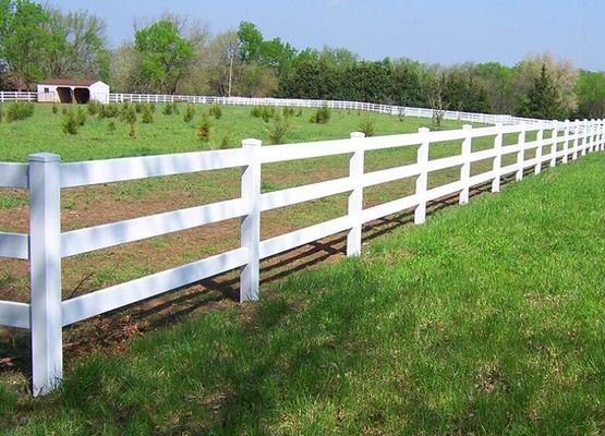 2 trilhos de plástico Cercas de campo de cavalos Cercas de segurança de equinos Paddock Cercas de trilhos de plástico